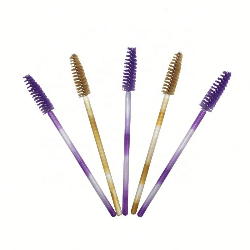 

New Arrival Eyelash Wholesale 50pcs/Bag Spoolie Brush, Purple brush,yellow brush