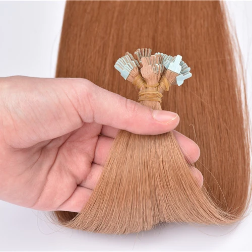 

Double Drawn Y Fan Tip Hair Extensions Tipped Hair European Slavic Hair T Tip Extension Direct Factory Supply Samples