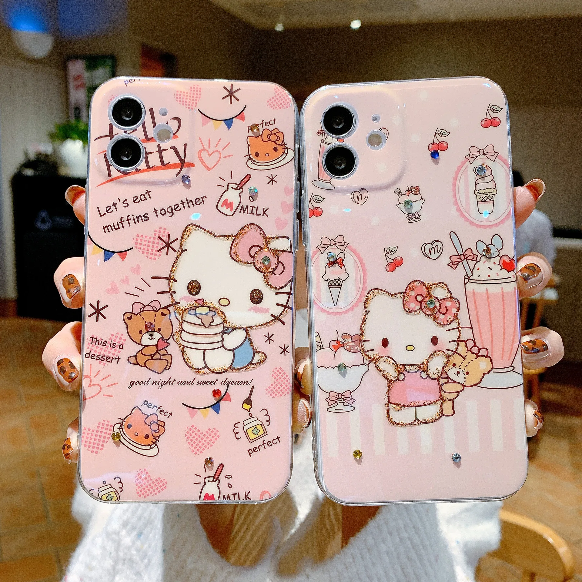 

Hello Kitty Cartoon TPU Case for iPhone 12 Pro Max 11Pro 11 7 8 X XR Xs Max, Colorful