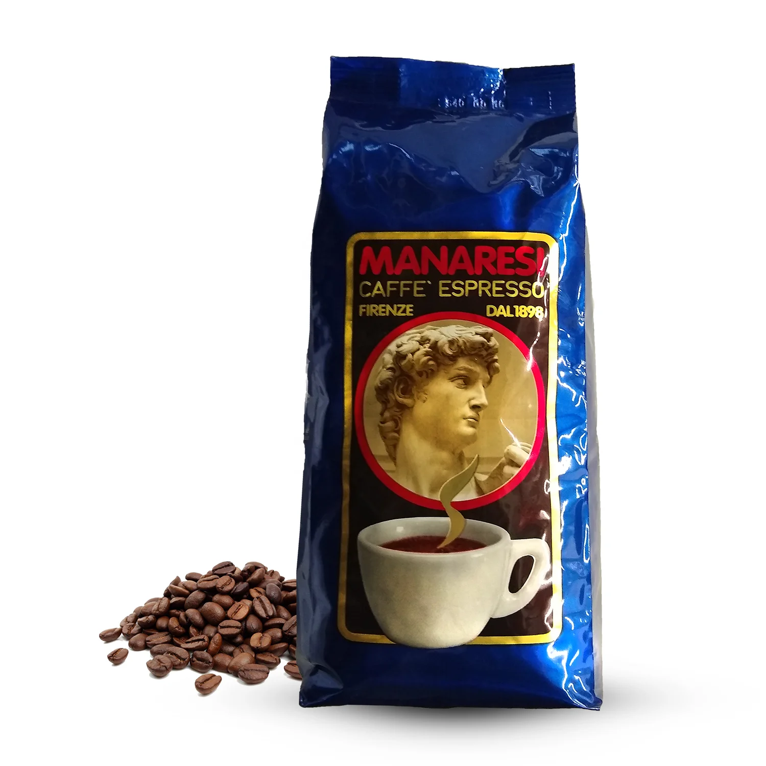 
Manaresi client-custom coffee blend blue line 1kg arbica aroma chocolate roasted beans 