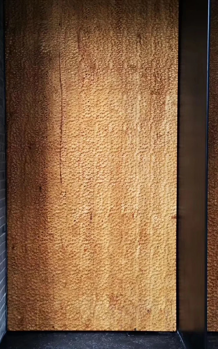 仿古外部3d覆层声学壁板天然棕色复合木质墙板用于房屋立面