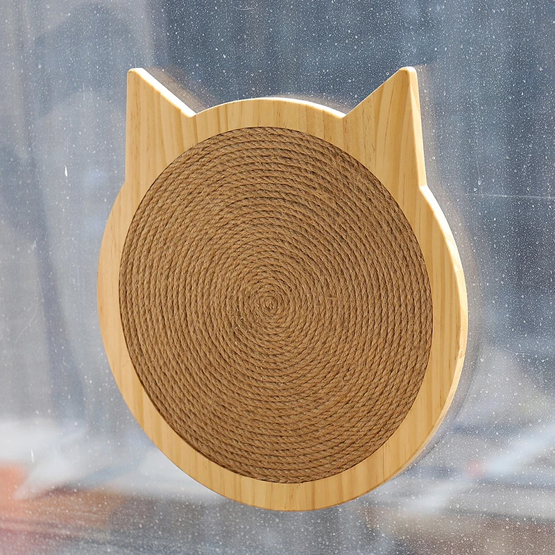 

Hemp Rope Cat Claw Board Suction Cup Cat Toy Sisal Cat Claw Grinding Device, Blue
