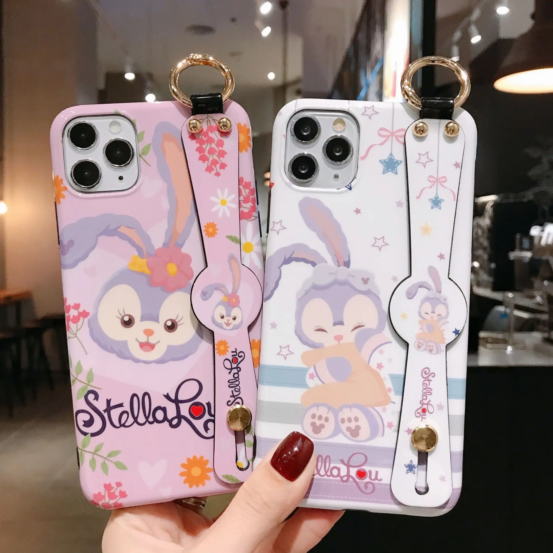 

Cartoon Stellalou Case with strap and band for iPhone 12 Pro Max 11Pro 11 7 8 X XR Xs Max, Colorful