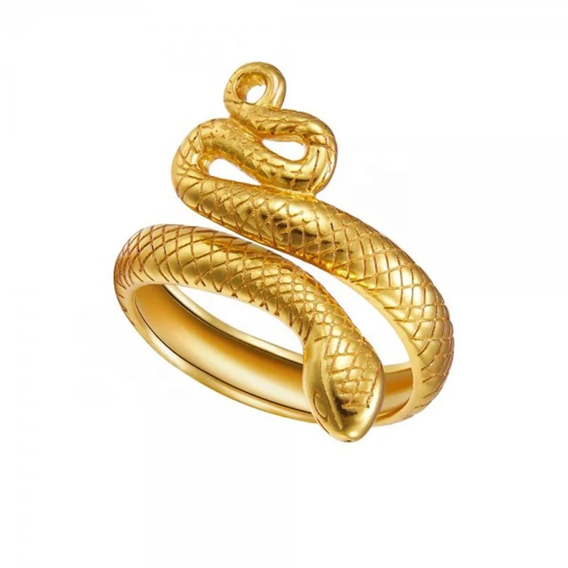 Hot Selling Jewellery Plated Vintage Personalized Open Snake Rings Gold S925 Sterling Silver 925 Sterling Silver Jewelry Punk