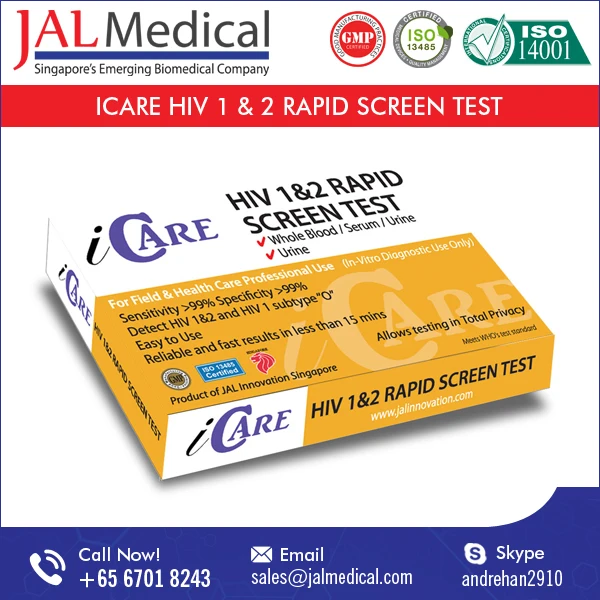 
Diagnostic and Monitoring Apparatus Sensitive Rapid Hiv Test Kit from Singapore 