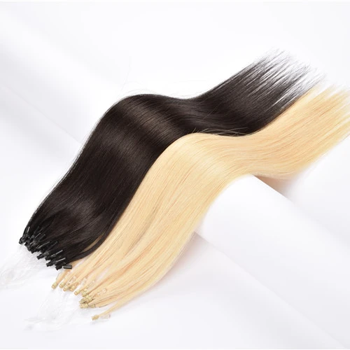 

Blonde Keratin Hair Extension Micro Ring Fusion Flat Cuticle Aligned Hair Premium Quality 10A Grade Hair Product Wholesale