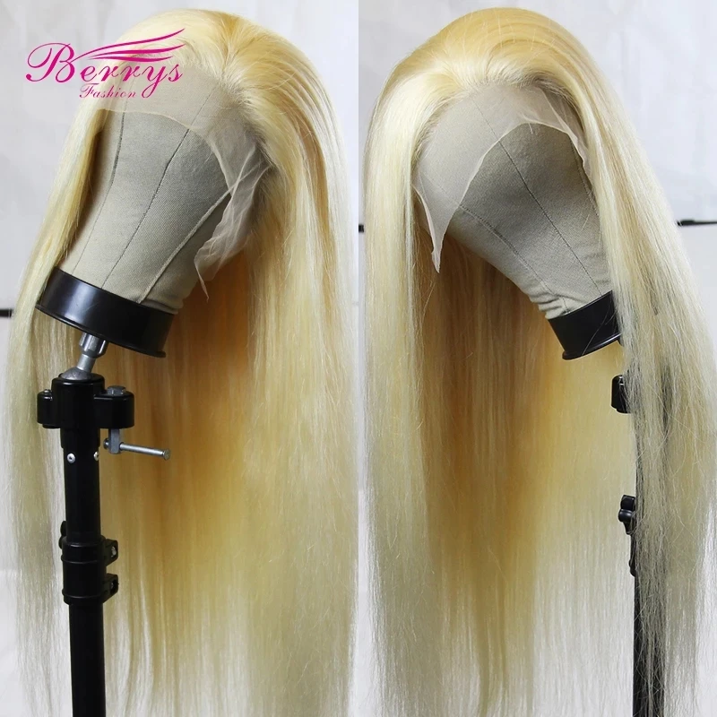 

Brazilian 613 Blonde Color Lace Front Human Hair Wigs Pre Plucked 613 Straight Virgin Hair Transparent Lace Wigs for Black Women
