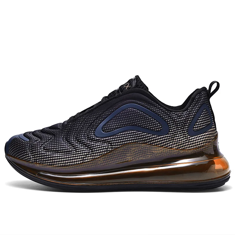 

China factory wholesale price OEM Running Shoes Men Air Cushion Fabric Fashion Casual Outdoor Sneakers for Men, Black red, black blue, black gold