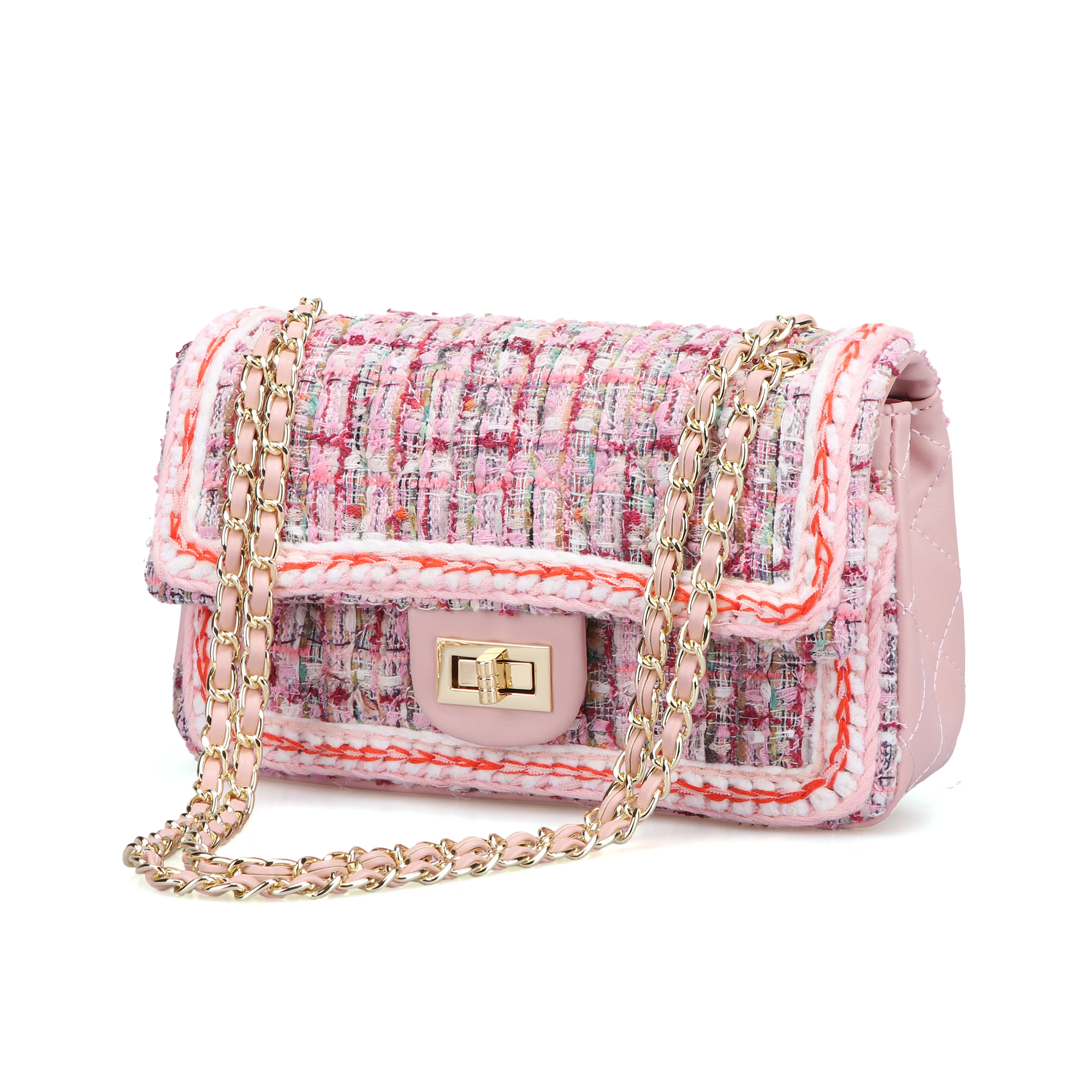 

2021 leisure women handbag pink color purses handbag