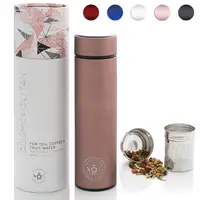 

17oz Stainless Steel Double Wall Vacuum Insulated travel mug tea infuser Water Bottle insulated coffee mug Rose gold color