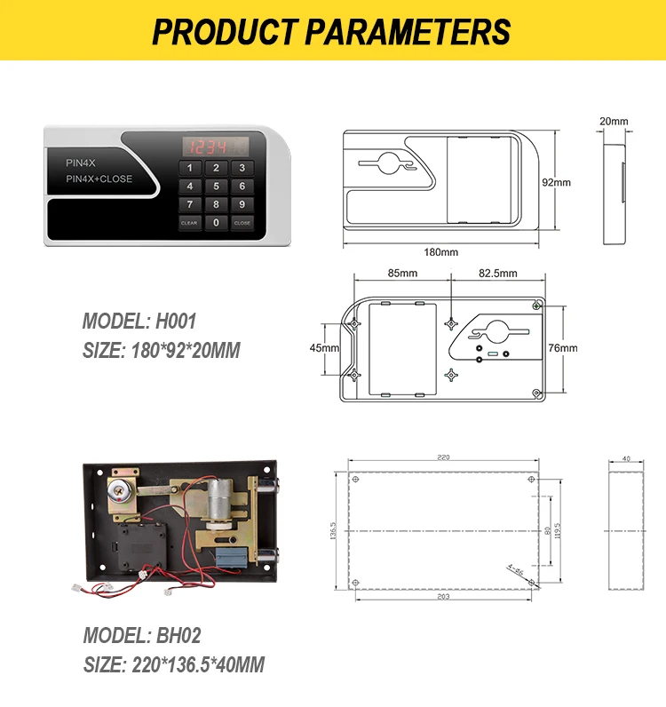 Qidots Electric Motor Mechanism Combination Safe Keyless Digital Lock For Safe Buy Electronic
