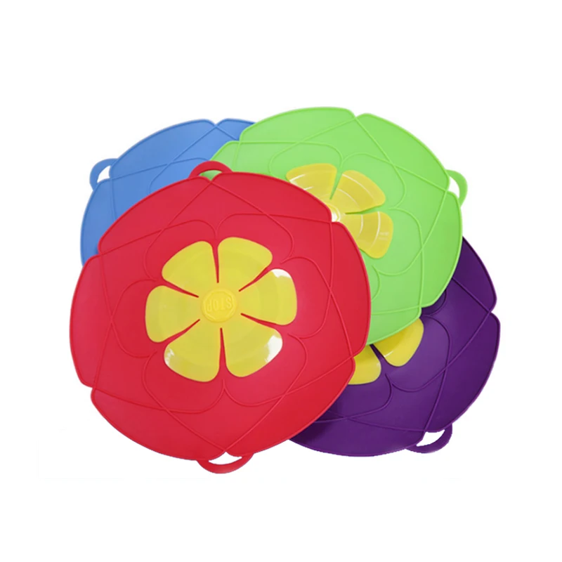 

New Eco-friendly Multi-Purpose Lid Cover and Spill Stopper Silicone Pot Lid, Red,green,blue,purple or custom colors