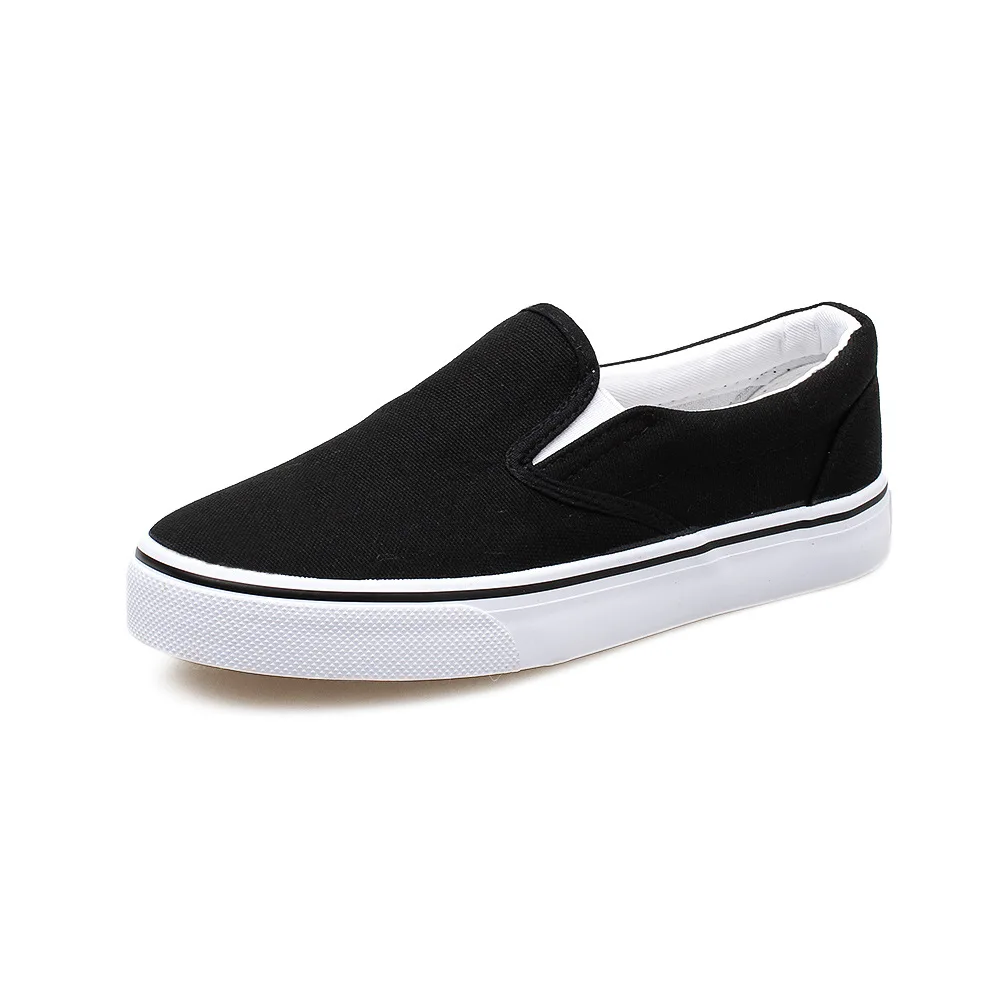 

Wholesale Vulcanized Flat Plain Black Blank Bulk White Canvas Shoes Women Flat Shoes, Customized